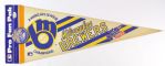 1970s-80s Milwaukee Brewers Full Size Pennant Collection - Lot of 8 w/ 1982 World Series