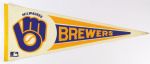 1970's-80's Milwaukee Brewers Full Size Pennant Collection - Lot of 8 w/ 1982 World Series