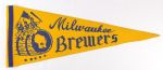 1970's-80's Milwaukee Brewers Full Size Pennant Collection - Lot of 8 w/ 1982 World Series