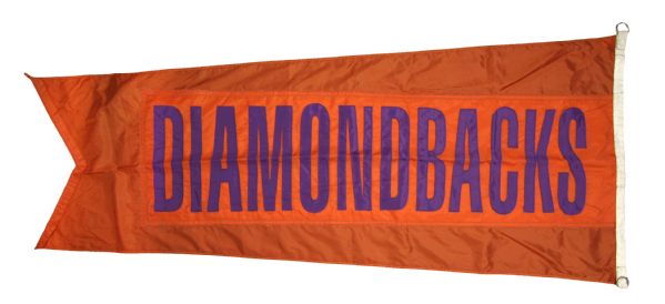 2000s Arizona Diamondbacks Wrigley Field 31" x 69" Stadium Flag (MEARS LOA)