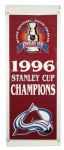 1995-2000's Colorado Avalanche Stadium Banner Collection - Lot of 9 w/ Stanley Cup Champions & More 