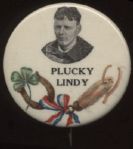1927 circa Charles Lindberg Plucky Lindy 1 1/4" celluloid Pinback Button