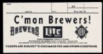 1995 Milwaukee Brewers Ticket Envelope
