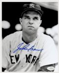 1951-55 New York Yankees Johnny Sain Autographed 8x10 B/W Photo JSA (d. 2006)