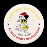 1991 Walt Disney Imagineering Mickey Mouse 3" Pinback Button