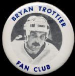 1984-85 New York Islanders Bryan Trottier Fan Club Button and Membership Card