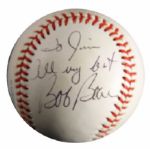1994-99 Signed Bob Boone Phillies Angels OAL Baseball w/Personalization (JSA)