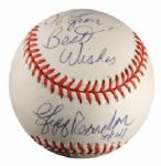 1994-99 Signed Jeff Reardon Expos Twins ONL Baseball w/Personalization (JSA)