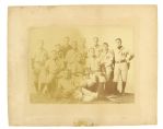 1890s circa "H" New York Baseball Club 15.5" x 19.5" Mounted Team Photo