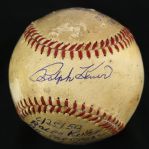 1950 (June 25) Ralph Kiner Pittsburgh Pirates Single Signed ONL Frick Game Used Baseball (MEARS LOA/JSA) Kiner Hits For Cycle