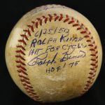 1950 (June 25) Ralph Kiner Pittsburgh Pirates Single Signed ONL Frick Game Used Baseball (MEARS LOA/JSA) Kiner Hits For Cycle
