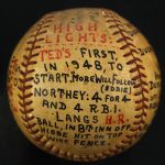 1948 (August 15) Ted Wilks St. Louis Cardinals ONL Frick Game Used Victory Baseball (MEARS LOA)