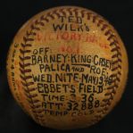 1948 (May 19) Ted Wilks St. Louis Cardinals ONL Frick Game Used Victory Baseball (MEARS LOA)