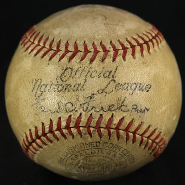 1936-40 Dizzy Dean St. Louis Cardinals Signed ONL Frick Game Used Baseball (MEARS LOA)