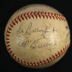 1946 (October 15) Stan Musial Happy Chandler & Umpires Signed ONL Frick World Series Game 7 Used Baseball (MEARS LOA/JSA) 
