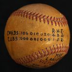 1950 (June 27) Max Lanier St. Louis Cardinals Single Signed & Inscribed Game Used Victory Baseball (MEARS LOA/JSA) 