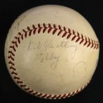 1956-57 Bill Mazeroski Augie Donatelli Signed ONL Giles Baseball (JSA)