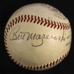 1956-57 Bill Mazeroski Augie Donatelli Signed ONL Giles Baseball (JSA)