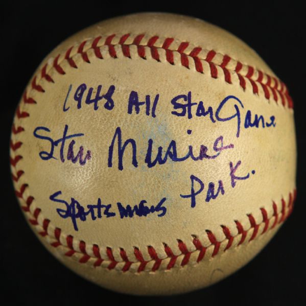 1948 Stan Musial St. Louis Cardinals Signed OAL Harridge All Star Game Used Baseball (MEARS LOA/JSA)