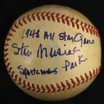 1948 Stan Musial St. Louis Cardinals Signed OAL Harridge All Star Game Used Baseball (MEARS LOA/JSA)
