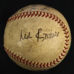 1954 (June 15) Stan Musial Granny Hamner Del Ennis Signed ONL Giles Game Used Baseball (MEARS LOA/JSA)
