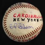 1965 (May 11) Bob Gibson St. Louis Cardinals Single Signed ONL Giles Game Used Victory Baseball (MEARS LOA/JSA)