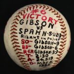 1965 (May 11) Bob Gibson St. Louis Cardinals Single Signed ONL Giles Game Used Victory Baseball (MEARS LOA/JSA)