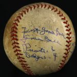 1944 (September 21) Preacher Roe Pittsburgh Pirates Single Signed ONL Frick Ebbets Field Game Used Baseball (MEARS LOA/JSA)  