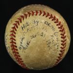 1944 (September 21) Preacher Roe Pittsburgh Pirates Single Signed ONL Frick Ebbets Field Game Used Baseball (MEARS LOA/JSA)  