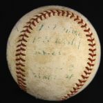1970 (October 10) Brooks Robinson Jim Palmer Earl Weaver Boog Powell Baltimore Orioles Signed ONL Feeney World Series Game 1 Used Baseball (MEARS LOA/JSA)
