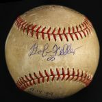 1949 (September 14) Bob Feller Cleveland Indians Single Signed OAL Harridge Game Used Baseball (MEARS LOA/JSA)