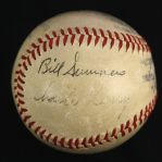 1945 Umpire Signed Wrigley Field World Series Game Used Baseball w/ Jocko Conlan & More (MEARS LOA/JSA)