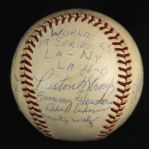 1963 New York Yankees Los Angeles Dodgers Yankee Stadium OAL Cronin World Series Game Used Baseball (MEARS LOA)