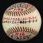 1965 (July 26) Bob Gibson St. Louis Cardinals Single Signed ONL Giles Game Used Victory Baseball (MEARS LOA/JSA)