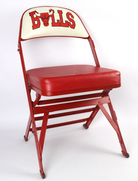 1990s Chicago Bulls Padded Flip Seat Folding Chair