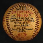 1949 (August 28) Ted Wilks St. Louis Cardinals ONL Frick Game Used Victory Baseball (MEARS LOA)