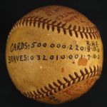 1949 (August 28) Ted Wilks St. Louis Cardinals ONL Frick Game Used Victory Baseball (MEARS LOA)