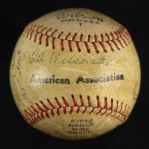 1950 Milwaukee Brewers American Association Team Signed Game Used Baseball w/ 24 Signatures Including Johnny Logan & More (MEARS LOA)