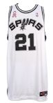 2001-02 Tim Duncan San Antonio Spurs Game Worn Home Jersey (MEARS LOA)