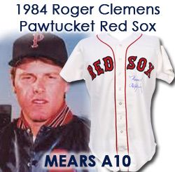 1984 Roger Clemens Pawtucket Red Sox International League Signed Game Worn Home Jersey (MEARS A10 / Team LOA/MLB Hologram)