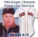 1984 Roger Clemens Pawtucket Red Sox International League Signed Game Worn Home Jersey (MEARS A10 / Team LOA/MLB Hologram)