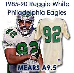 1985-90 Reggie White Philadelphia Eagles Game Worn Road Jersey (MEARS A9.5)