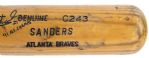 1991 Deion Sanders Atlanta Braves Signed Louisville Slugger Professional Model Game Used Bat (MEARS A10 /JSA)