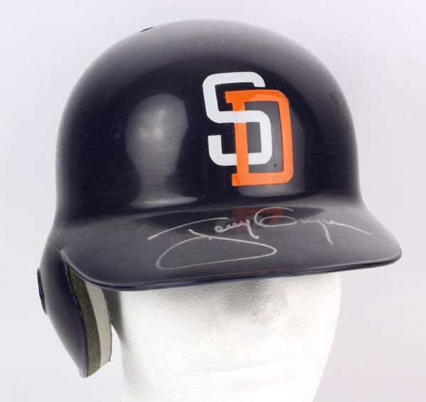 1999 (April 18) Tony Gwynn San Diego Padres Signed Career Hit #2947 Game Worn Batting Helmet (MEARS LOA/JSA)