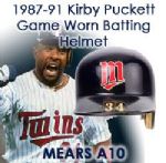 1987-91 circa Kirby Puckett Minnesota Twins Game Used Batting Helmet (MEARS A10) "Finest Example Known" 
