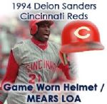 1994 Deion Sanders Cincinnati Reds Game Worn Batting Helmet (MEARS A10) "One of the Finest Known Examples"