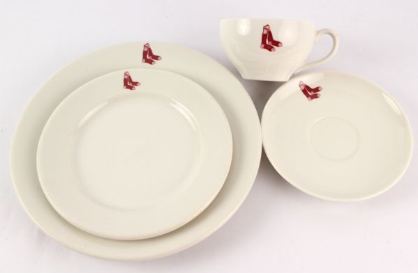 1946 Boston Red Sox AL Championship Banquet China Collection - Lot of 4 (MEARS LOA)