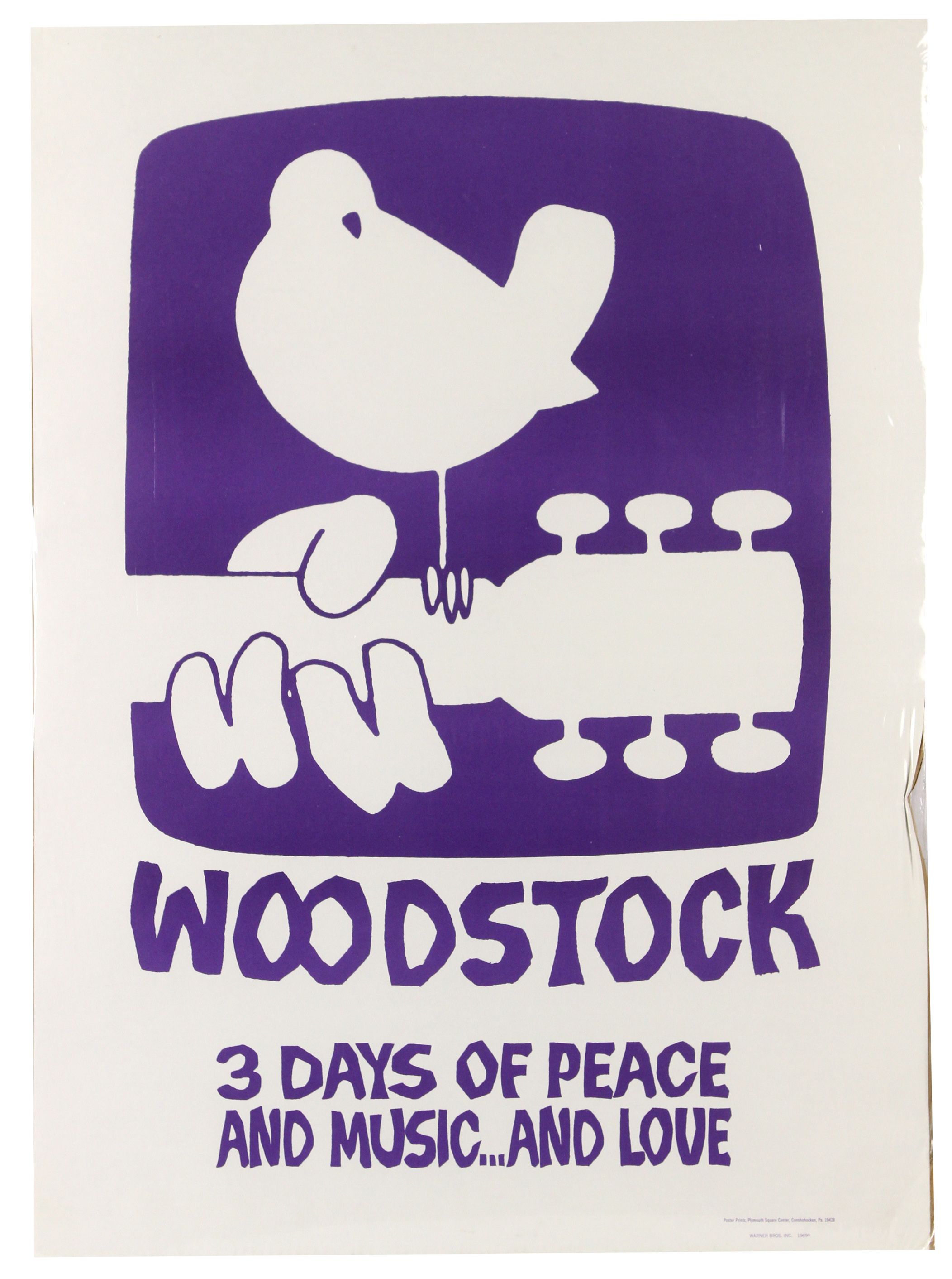 Lot Detail 1969 Woodstock 3 Days Of Peace And Music And Love 30 X 42 Poster