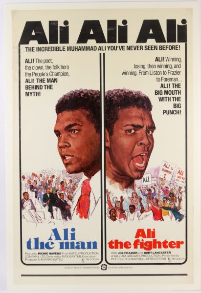 1975 Muhammad Ali Ali The Man Ali The Fighter 27" x 41" Movie Poster 