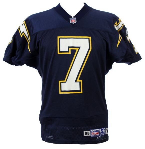 2001 Doug Flutie San Diego Chargers Game Worn Home Jersey (MEARS LOA)